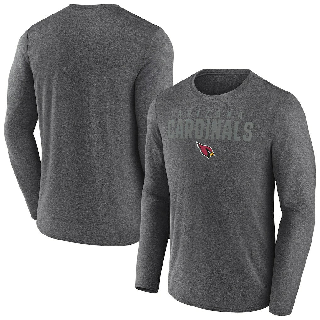 Arizona Cardinals Blackout Long Sleeve T-Shirt - Heather Charcoal T-shirts