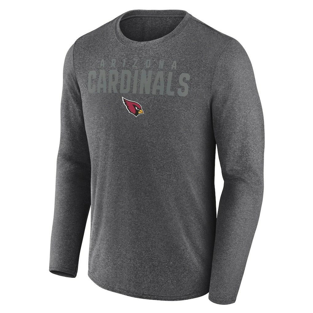 Arizona Cardinals Blackout Long Sleeve T-Shirt - Heather Charcoal T-shirts