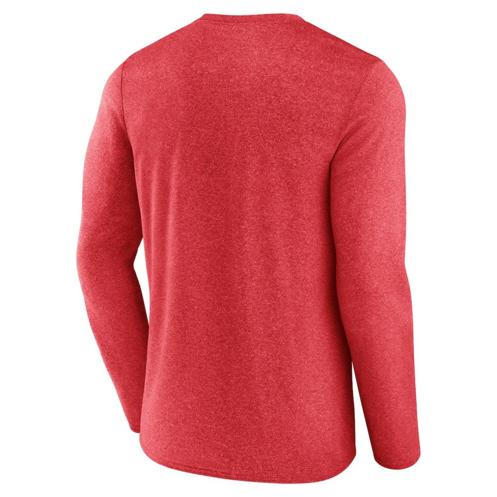 Detroit Red Wings Fanatics Sweep Iconic Synthetic Long Sleeve T-Shirt - Heather Red | US 202688586