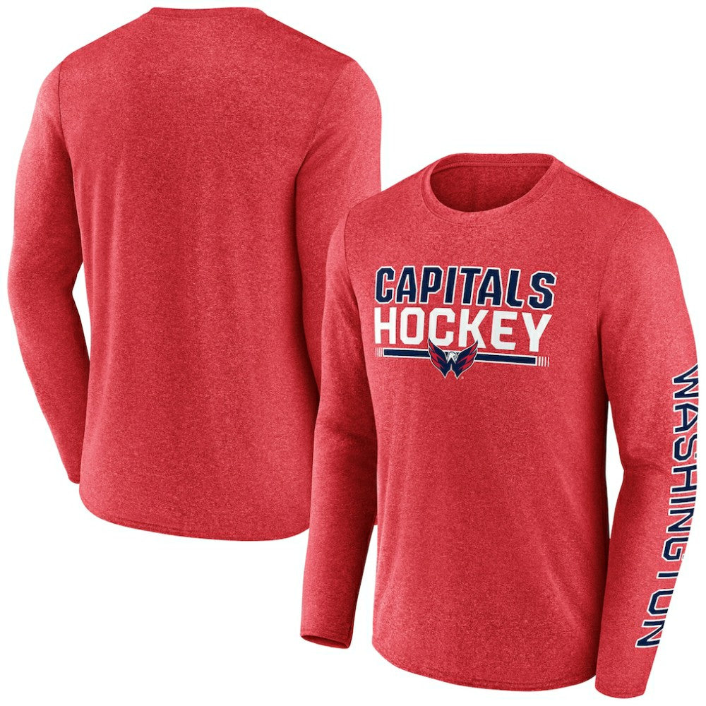 Washington Capitals Fanatics Sweep Iconic Synthetic Long Sleeve T-Shirt - Heather Red | US 202688587