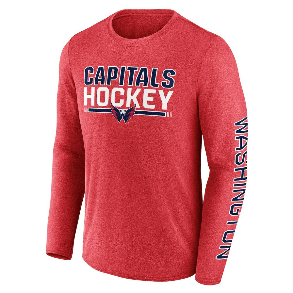 Washington Capitals Fanatics Sweep Iconic Synthetic Long Sleeve T-Shirt - Heather Red | US 202688587