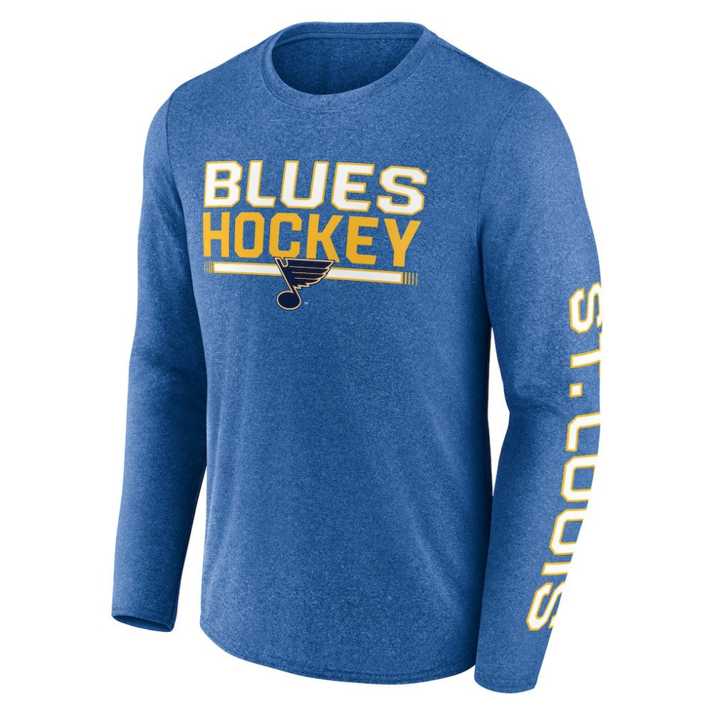 St. Louis Blues Fanatics Sweep Iconic Synthetic Long Sleeve T-Shirt - Heather Blue | US 202688588