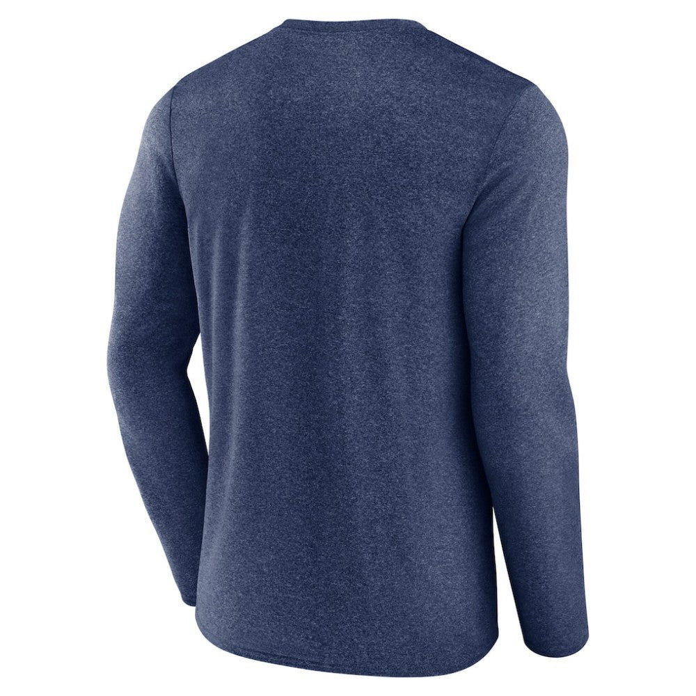 Seattle Kraken Fanatics Sweep Iconic Synthetic Long Sleeve T-Shirt - Heather Deep Sea Blue | US 202688594
