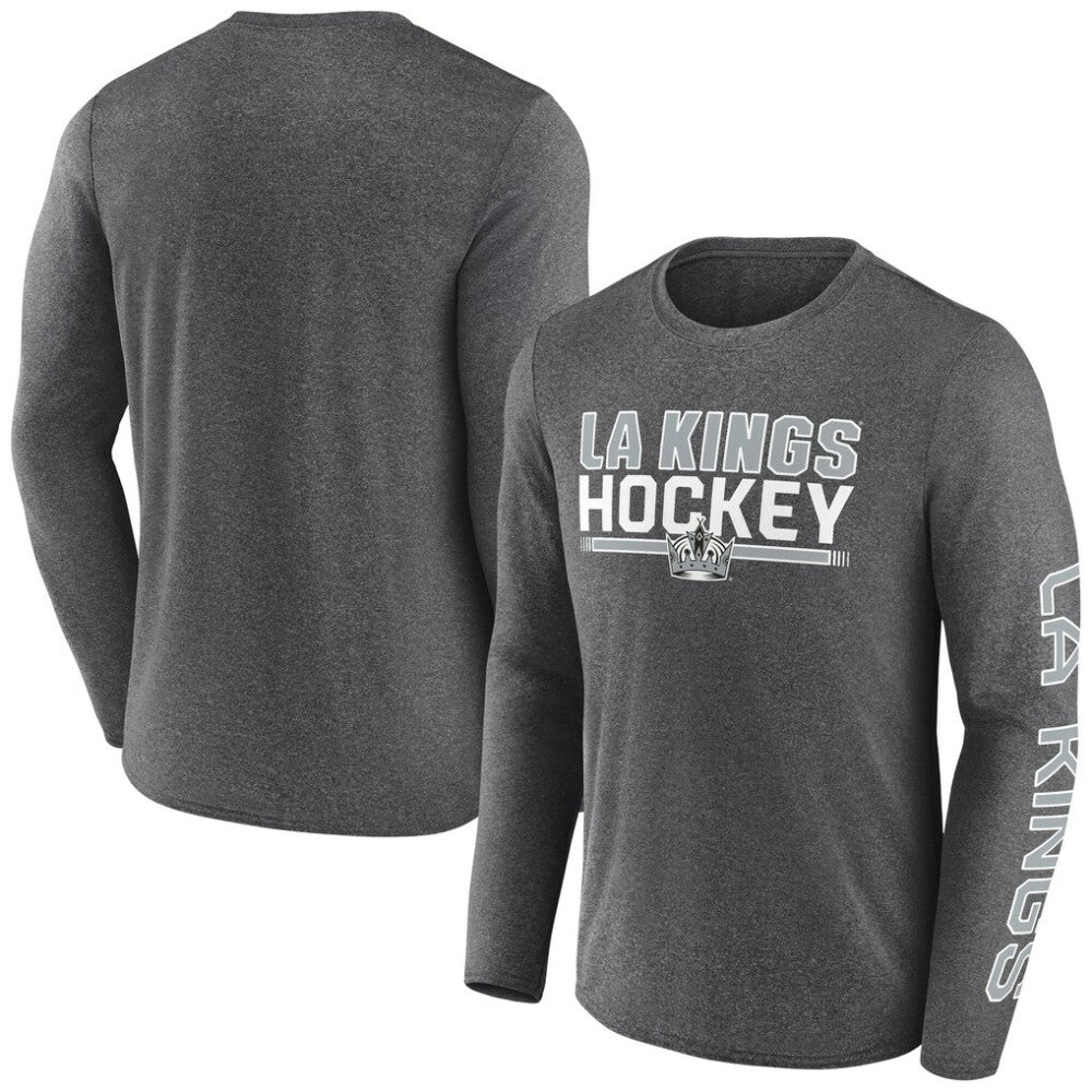 Los Angeles Kings Fanatics Sweep Iconic Synthetic Long Sleeve T-Shirt - Heather Charcoal | US 202688601