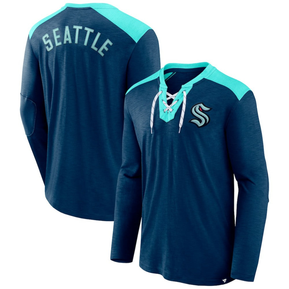 Seattle Kraken Fanatics Iconic Exclusive Long Sleeve T-Shirt - Deep Sea Blue | US 202688638