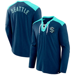 Seattle Kraken Fanatics Iconic Exclusive Long Sleeve T-Shirt - Deep Sea Blue | US 202688638