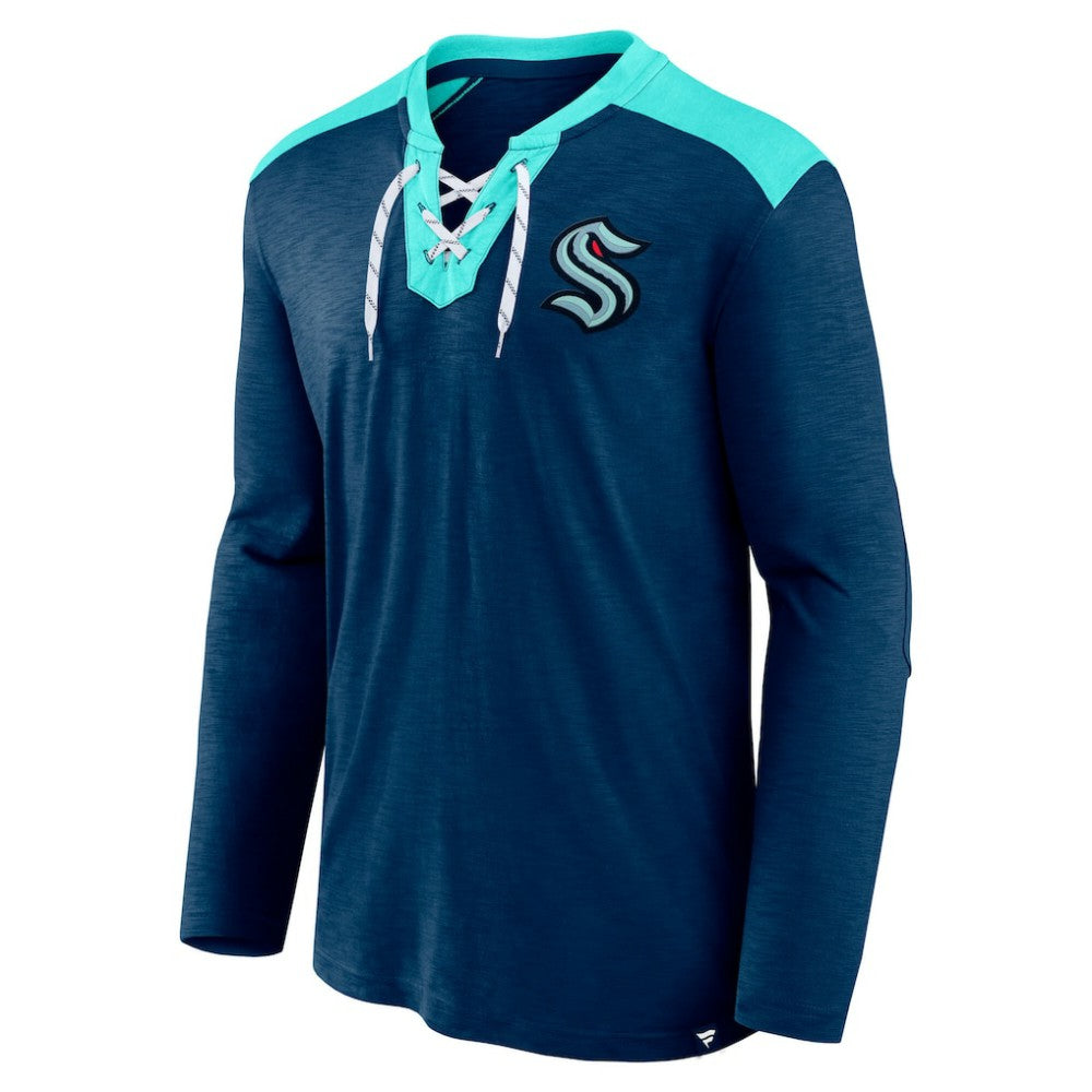 Seattle Kraken Fanatics Iconic Exclusive Long Sleeve T-Shirt - Deep Sea Blue | US 202688638