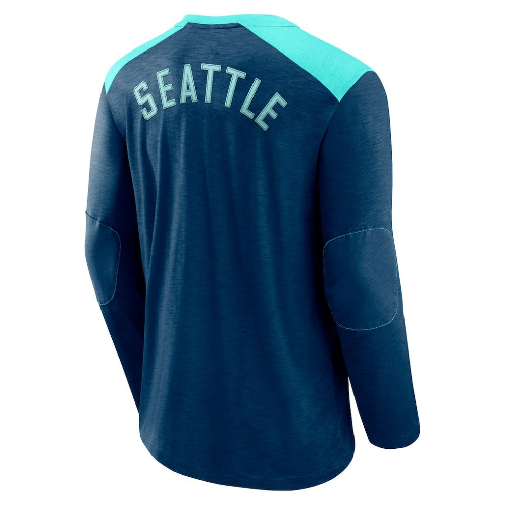 Seattle Kraken Fanatics Iconic Exclusive Long Sleeve T-Shirt - Deep Sea Blue | US 202688638