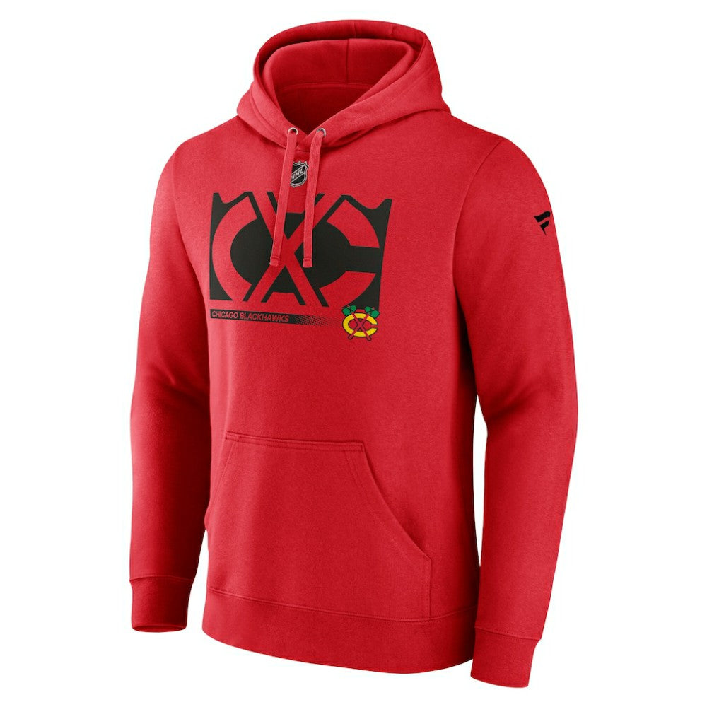 Chicago Blackhawks Fanatics Fleece Pullover Hoodie - Red | US 202689007