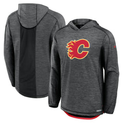 Calgary Flames Fanatics Authentic Pro Rink Pullover Hoodie - Heather Charcoal | US 202689074