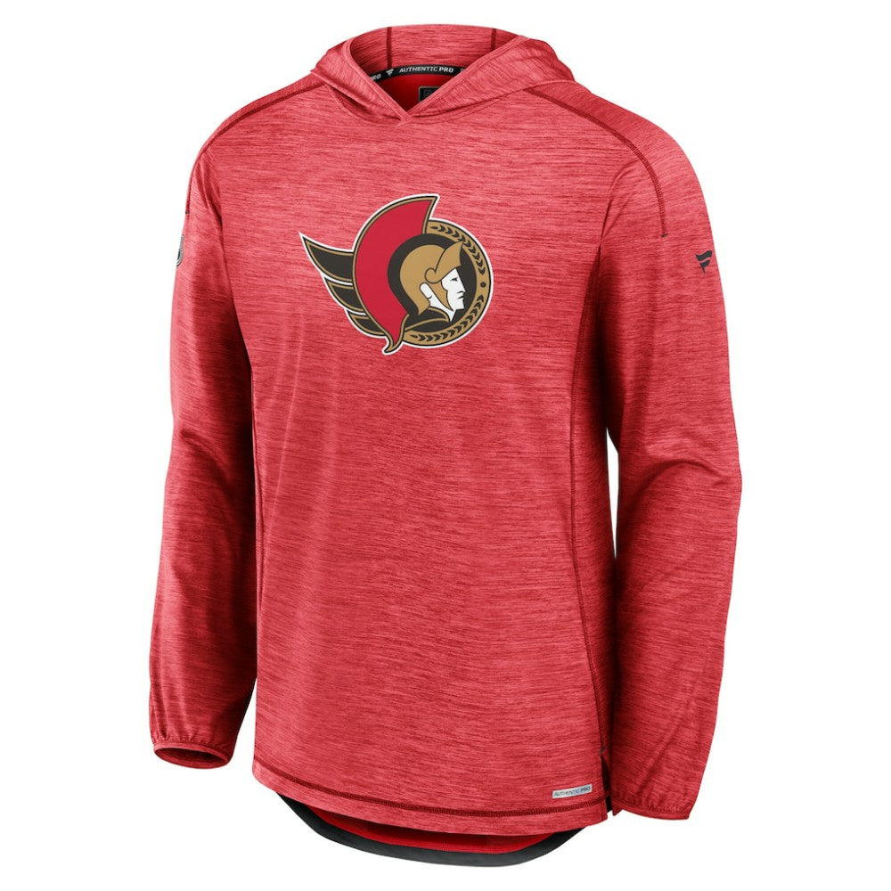 Ottawa Senators Fanatics Authentic Pro Rink Pullover Hoodie - Heather Red | US 202689075