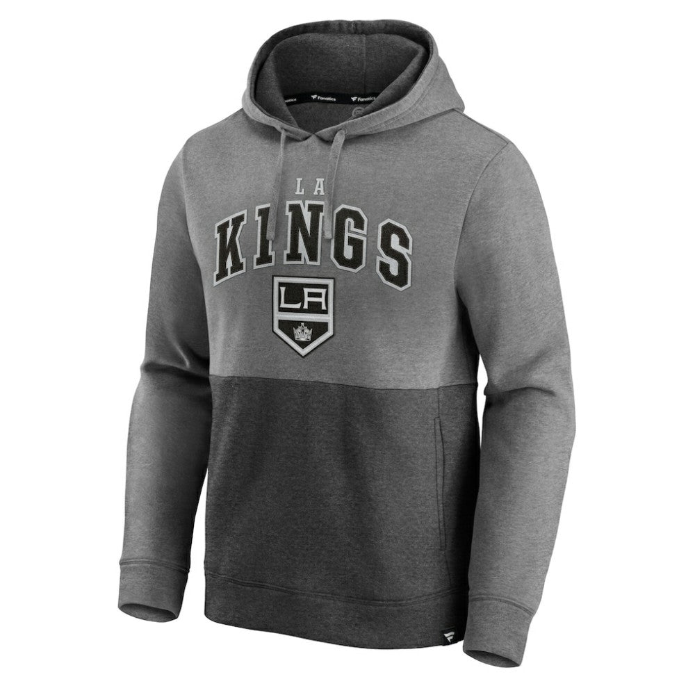 Los Angeles Kings Fanatics Block Party Signature Pullover Hoodie - Heather Gray/Heather Charcoal | US 202689206