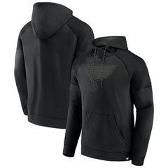 St. Louis Blues Fanatics Black Ice Defender Raglan Pullover Hoodie | US 202689249