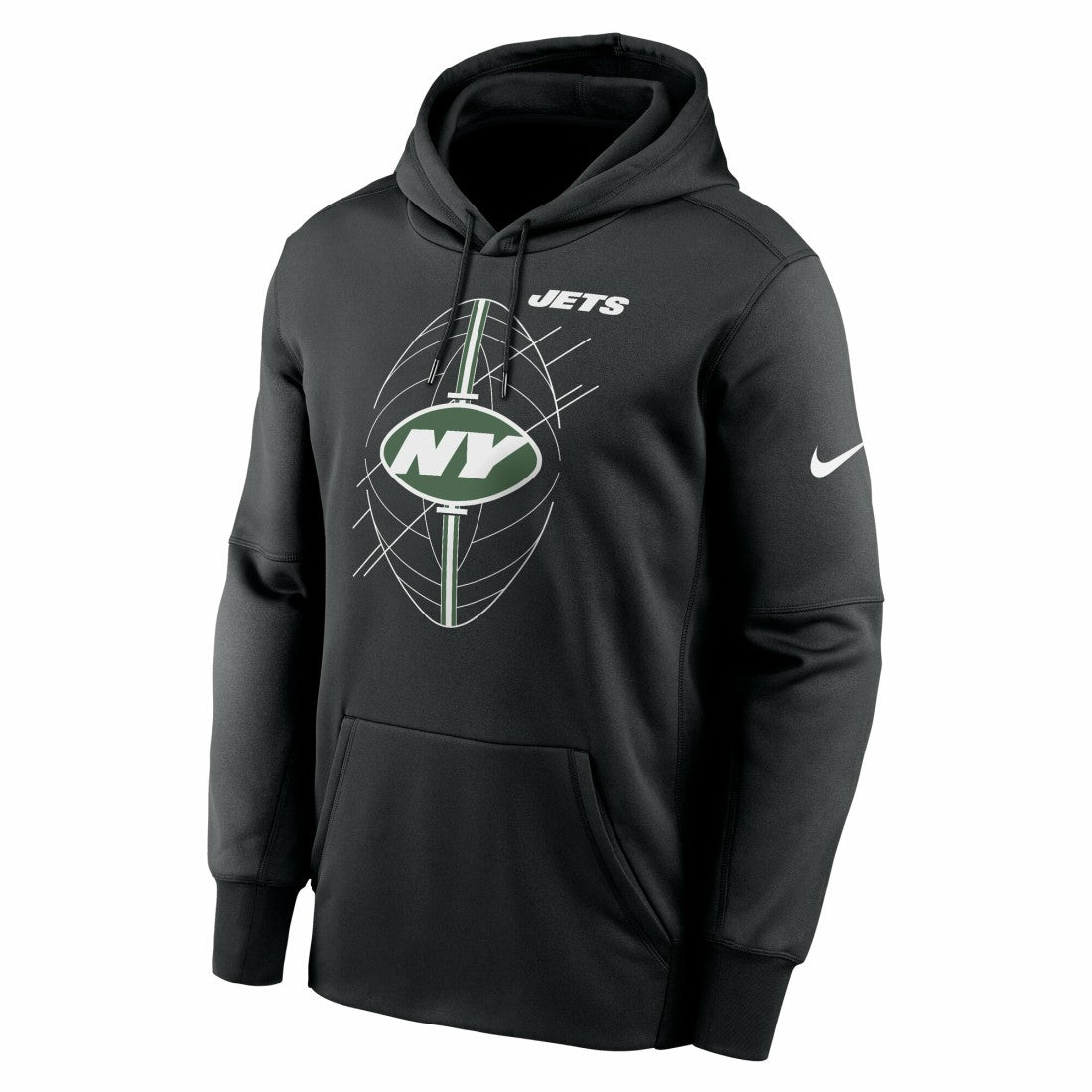 New York Jets Performance Fleece Pullover Hoodie - Black Hoodies