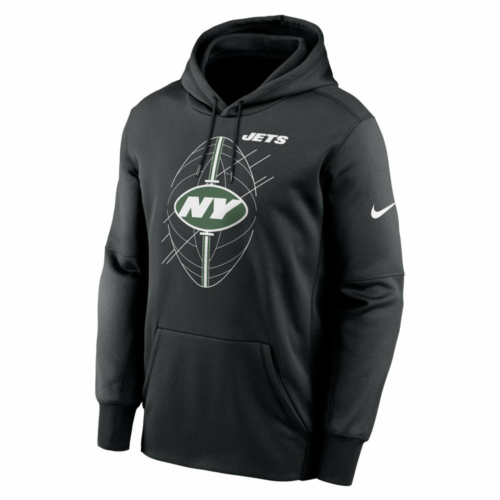 New York Jets Performance Fleece Pullover Hoodie - Black Hoodies