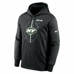 New York Jets Performance Fleece Pullover Hoodie - Black Hoodies