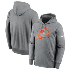 Cleveland Browns Performance Fleece Pullover Hoodie - Heather Gray Hoodies
