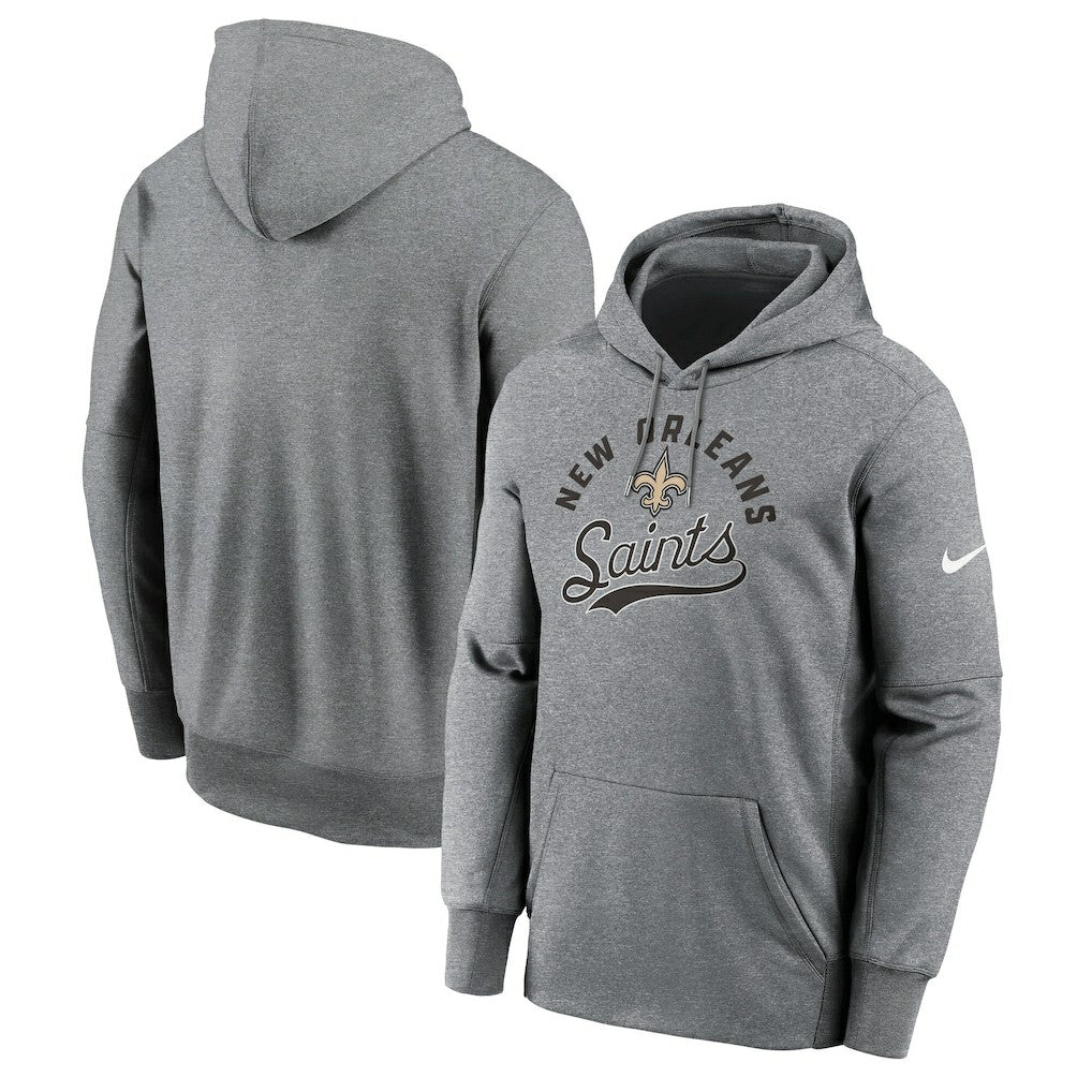 New Orleans Saints Performance Fleece Pullover Hoodie - Heather Gray Hoodies