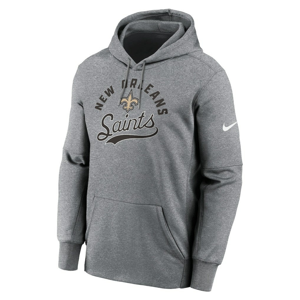 New Orleans Saints Performance Fleece Pullover Hoodie - Heather Gray Hoodies