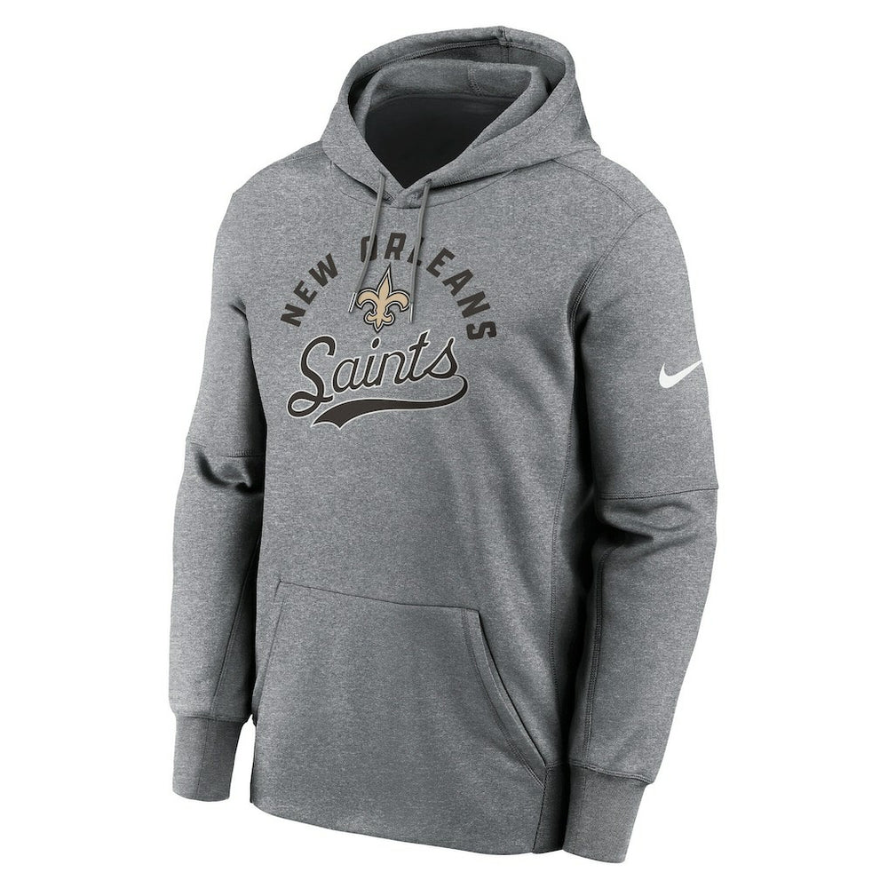 New Orleans Saints Performance Fleece Pullover Hoodie - Heather Gray Hoodies