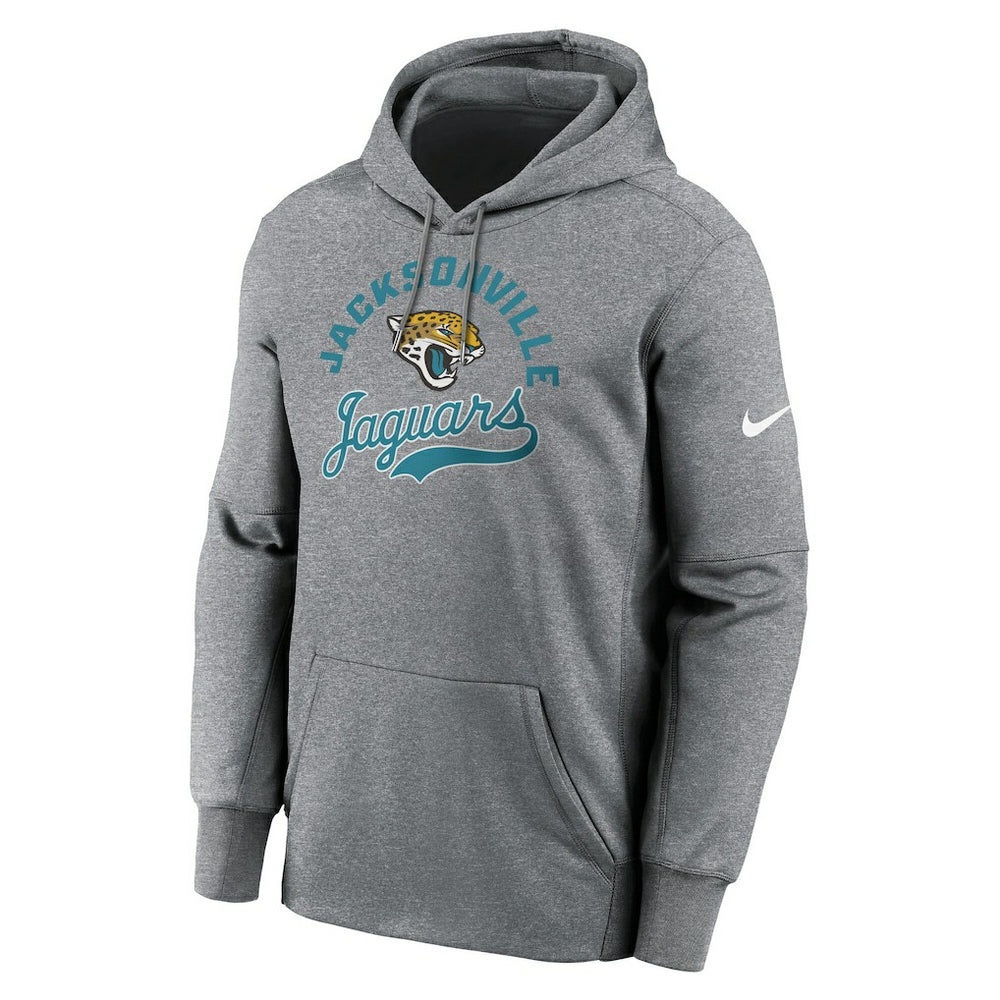 Jacksonville Jaguars Performance Fleece Pullover Hoodie - Heather Gray Hoodies