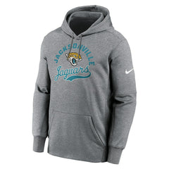 Jacksonville Jaguars Performance Fleece Pullover Hoodie - Heather Gray Hoodies