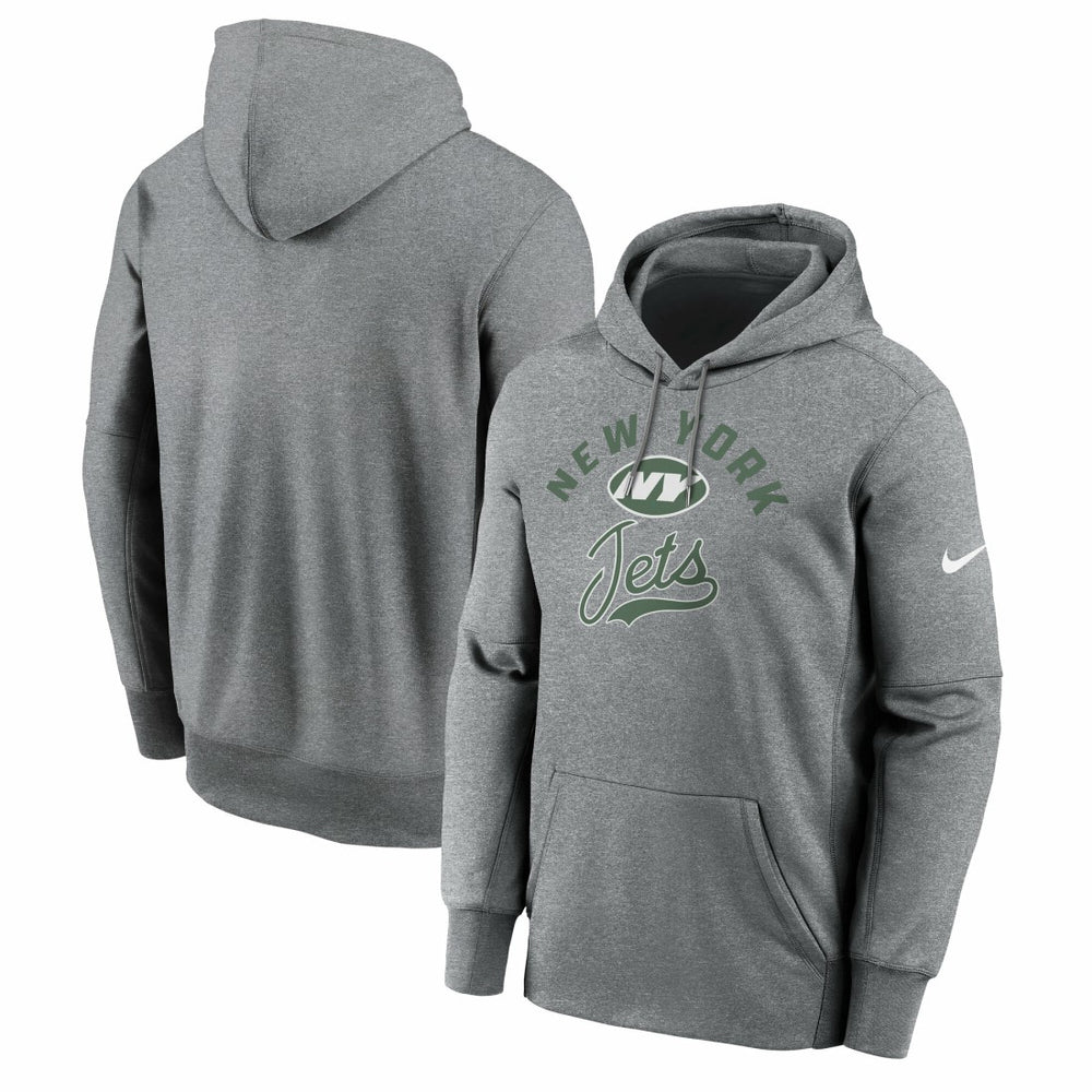 New York Jets Performance Fleece Pullover Hoodie - Heather Gray Hoodies