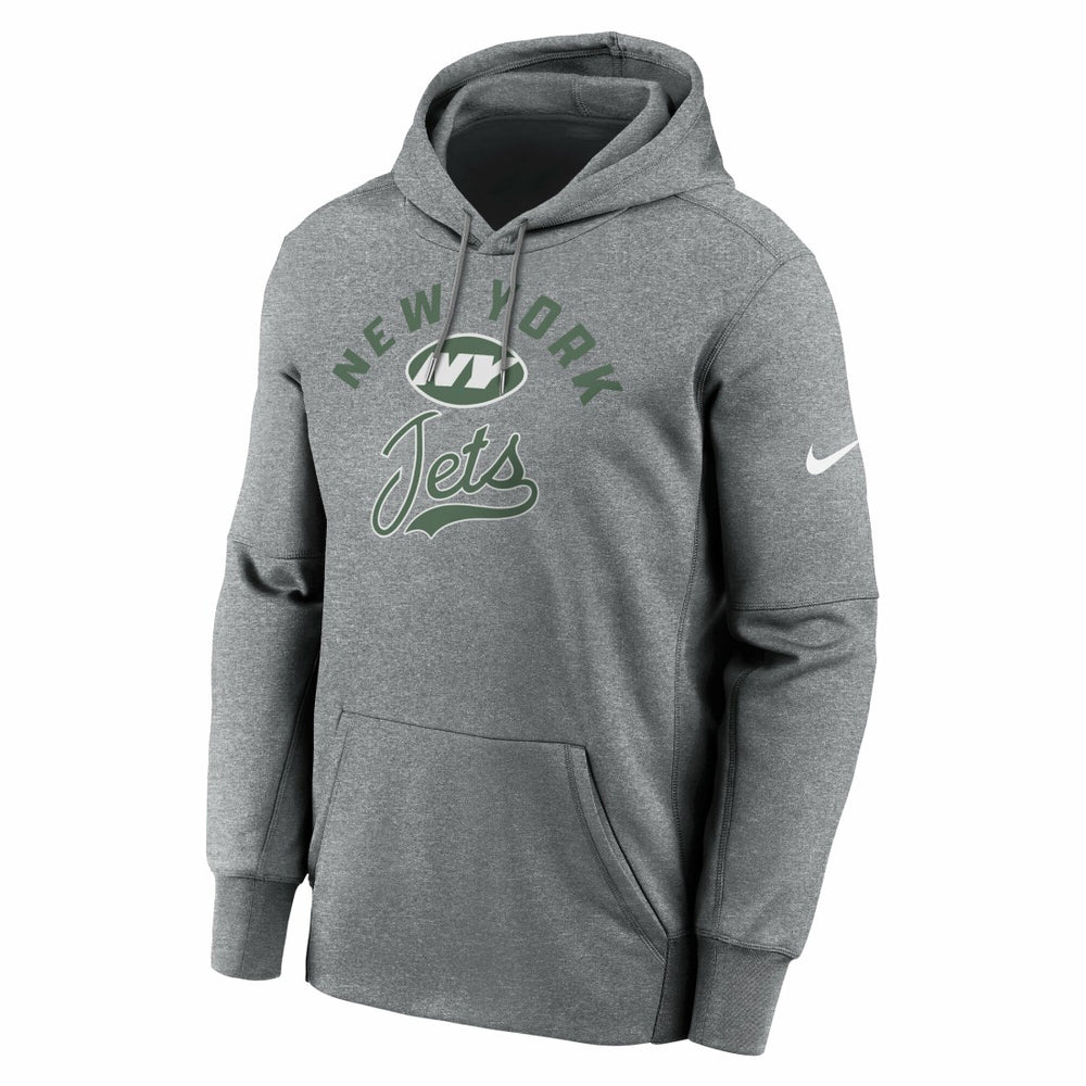New York Jets Performance Fleece Pullover Hoodie - Heather Gray Hoodies