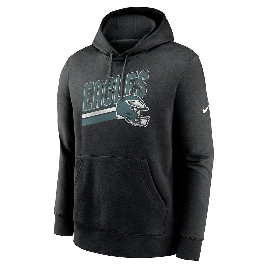 Philadelphia Eagles Club Fleece Pullover Hoodie - Black Hoodies