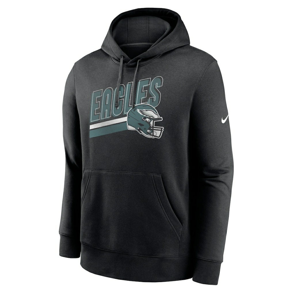 Philadelphia Eagles Club Fleece Pullover Hoodie - Black Hoodies