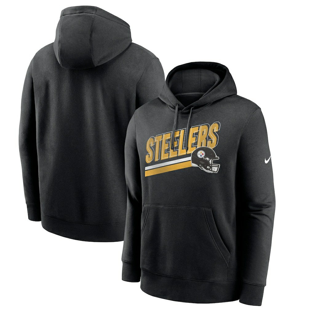 Pittsburgh Steelers Club Fleece Pullover Hoodie - Black Hoodies