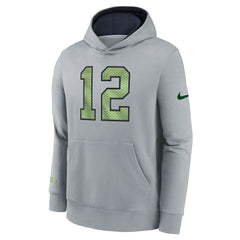 Seattle Seahawks Youth 2025 Rivalries Collection Club Hoodie - Wolf Gray Hoodies