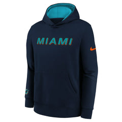 Miami Dolphins Youth 2025 Rivalries Collection Club Hoodie - Pitch Blue Hoodies