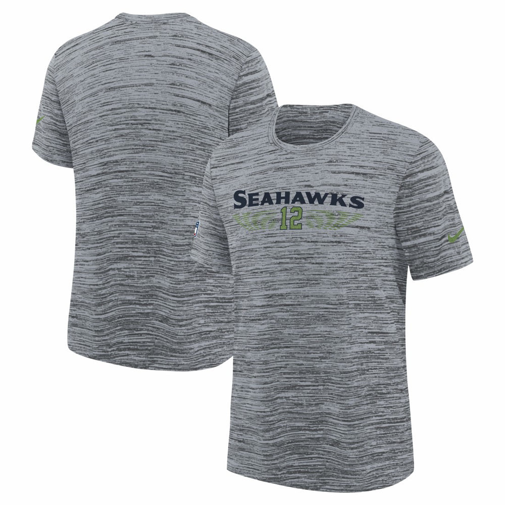 Seattle Seahawks Youth 2025 Rivalries Collection Sideline Velocity Dri-FIT T-Shirt - Wolf Gray T-shirts