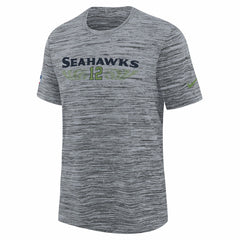 Seattle Seahawks Youth 2025 Rivalries Collection Sideline Velocity Dri-FIT T-Shirt - Wolf Gray T-shirts