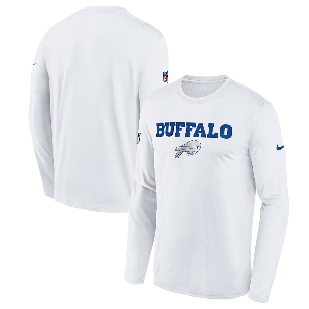 Buffalo Bills Youth 2025 Rivalries Collection Sideline Legend Dri-FIT Long Sleeve T-Shirt - White T-shirts