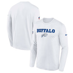 Buffalo Bills Youth 2025 Rivalries Collection Sideline Legend Dri-FIT Long Sleeve T-Shirt - White T-shirts