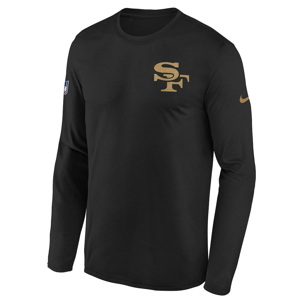 San Francisco 49ers Youth 2025 Rivalries Collection Sideline Legend Dri-FIT Long Sleeve T-Shirt - Black T-shirts