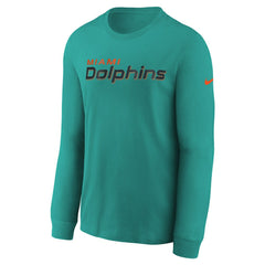 Miami Dolphins Youth 2025 Rivalries Collection Long Sleeve T-Shirt - Turbo Green T-shirts