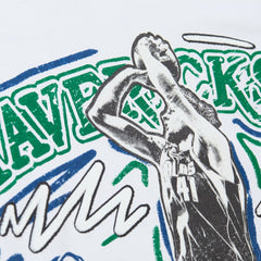 Dirk Nowitzki Dallas Mavericks Hardwood Classics Chalked Up T-Shirt White - Mitchell & Ness