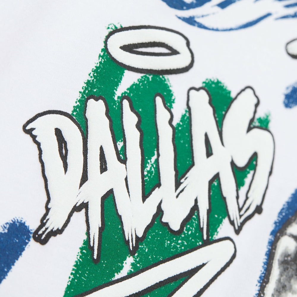 Dirk Nowitzki Dallas Mavericks Hardwood Classics Chalked Up T-Shirt White - Mitchell & Ness