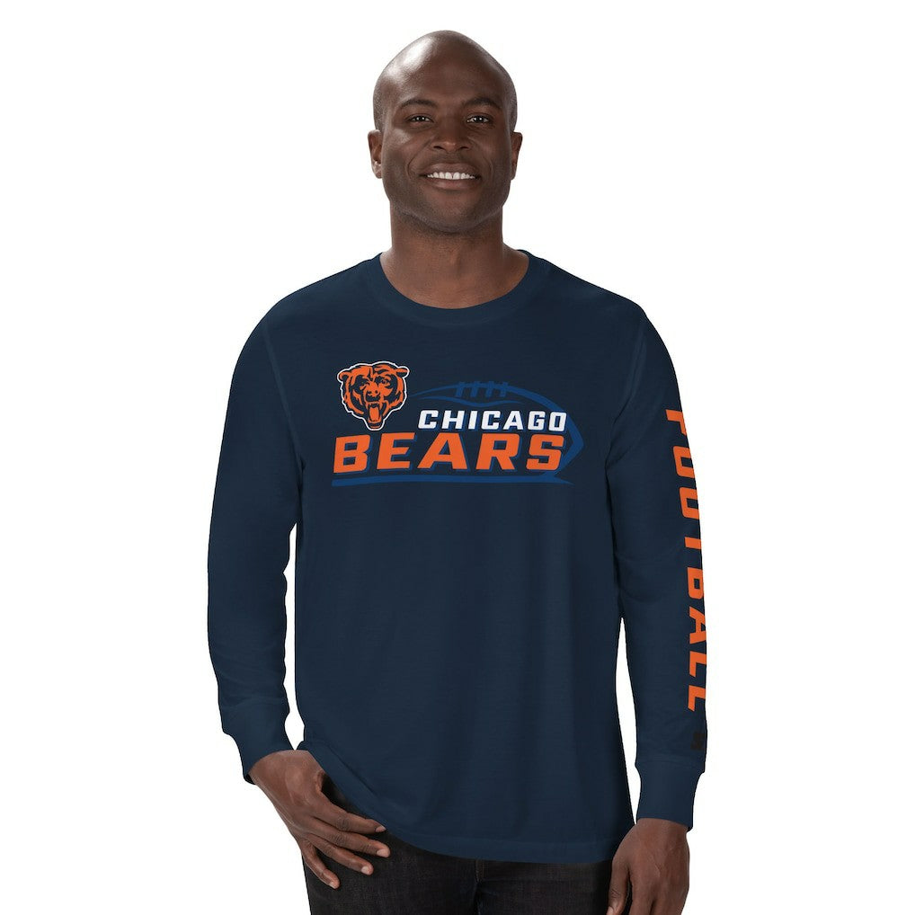 Chicago Bears Starter Half Time Long Sleeve T-Shirt - Navy T-shirts