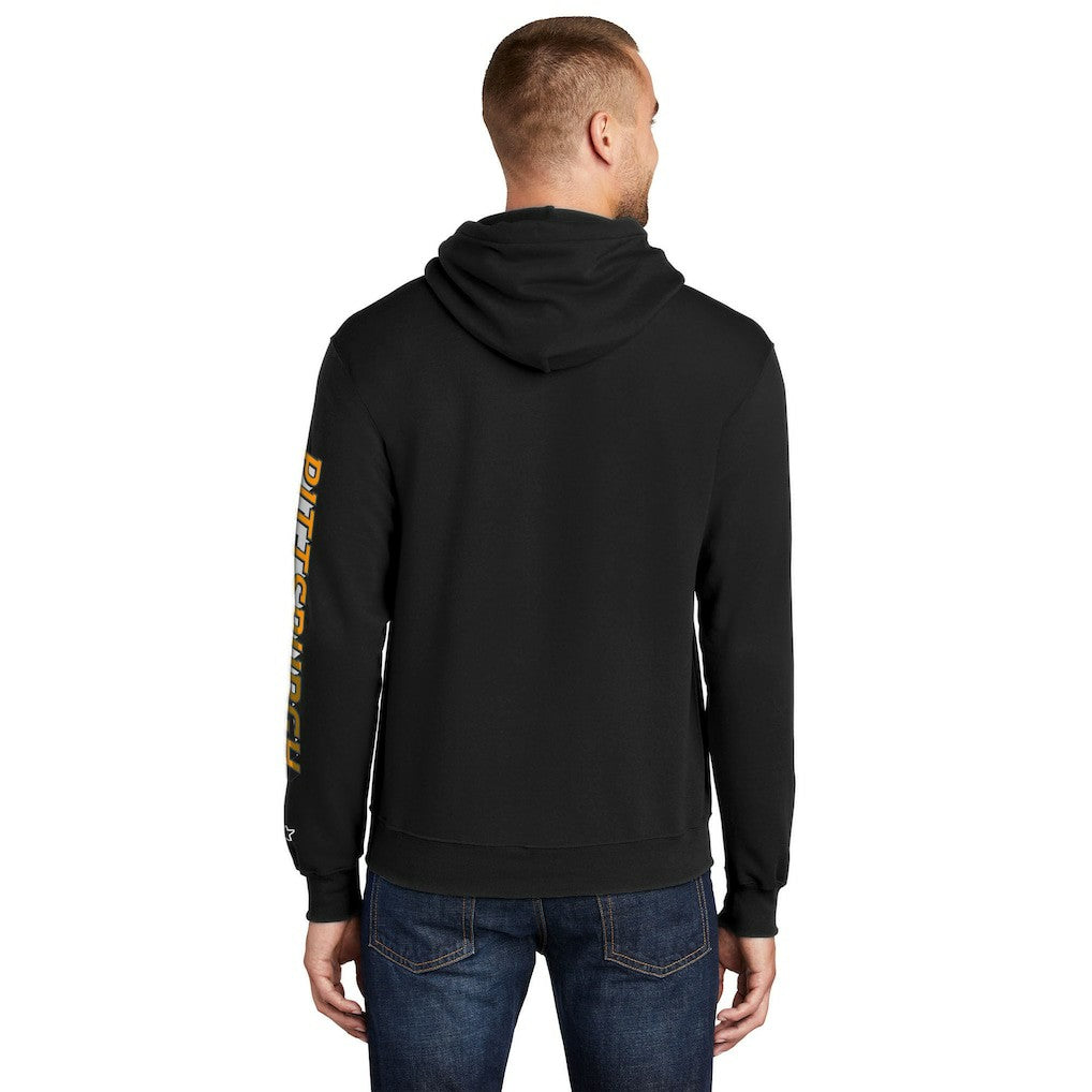 Pittsburgh Steelers Starter Wordmark Logo Pullover Hoodie - Black Hoodies