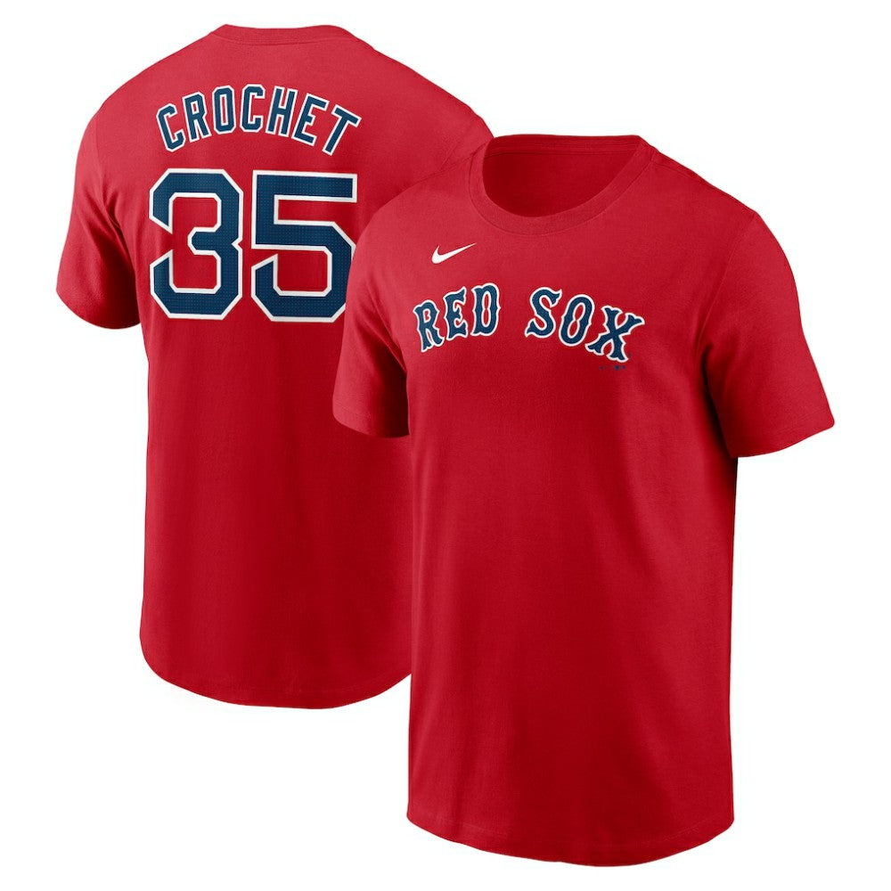 Garrett Crochet Boston Red Sox Nike Fuse Name & Number T-Shirt - Red T-shirts