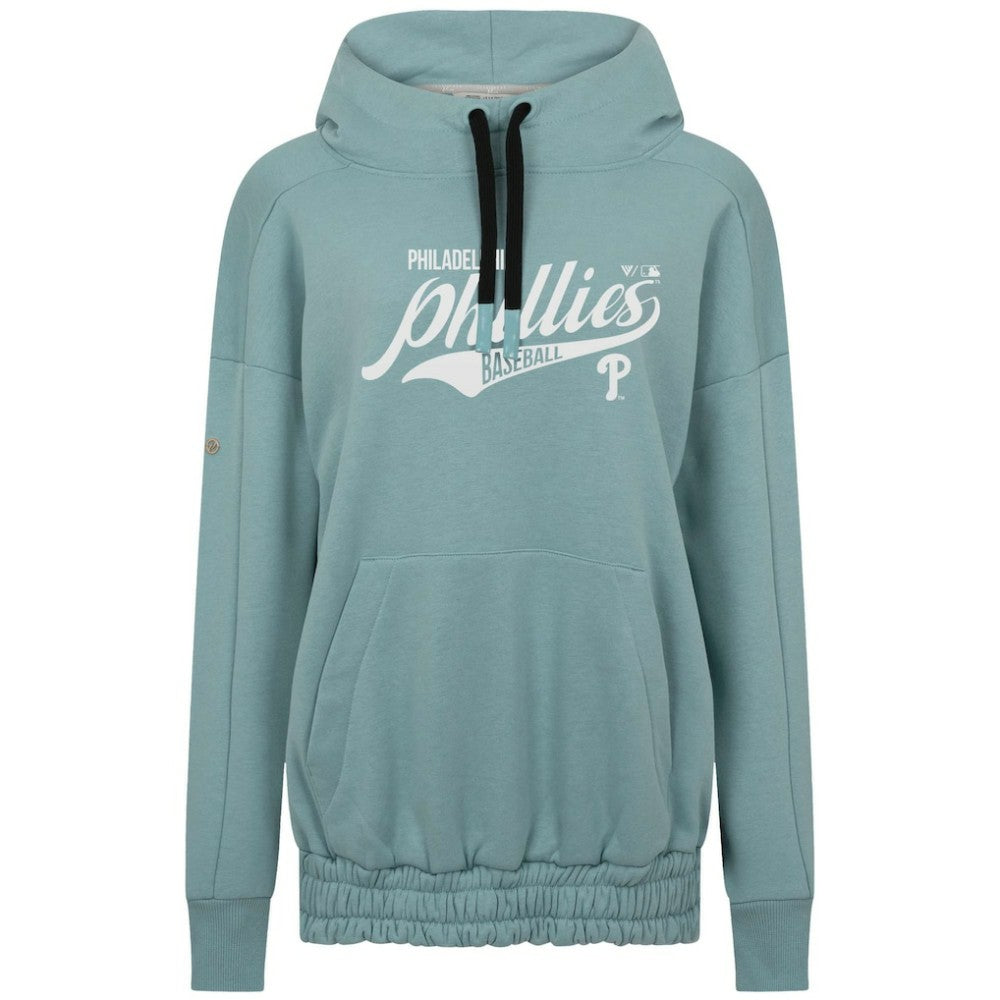 Philadelphia Phillies Levelwear Women's Waterfall Glide Pullover Hoodie - Blue Hoodies