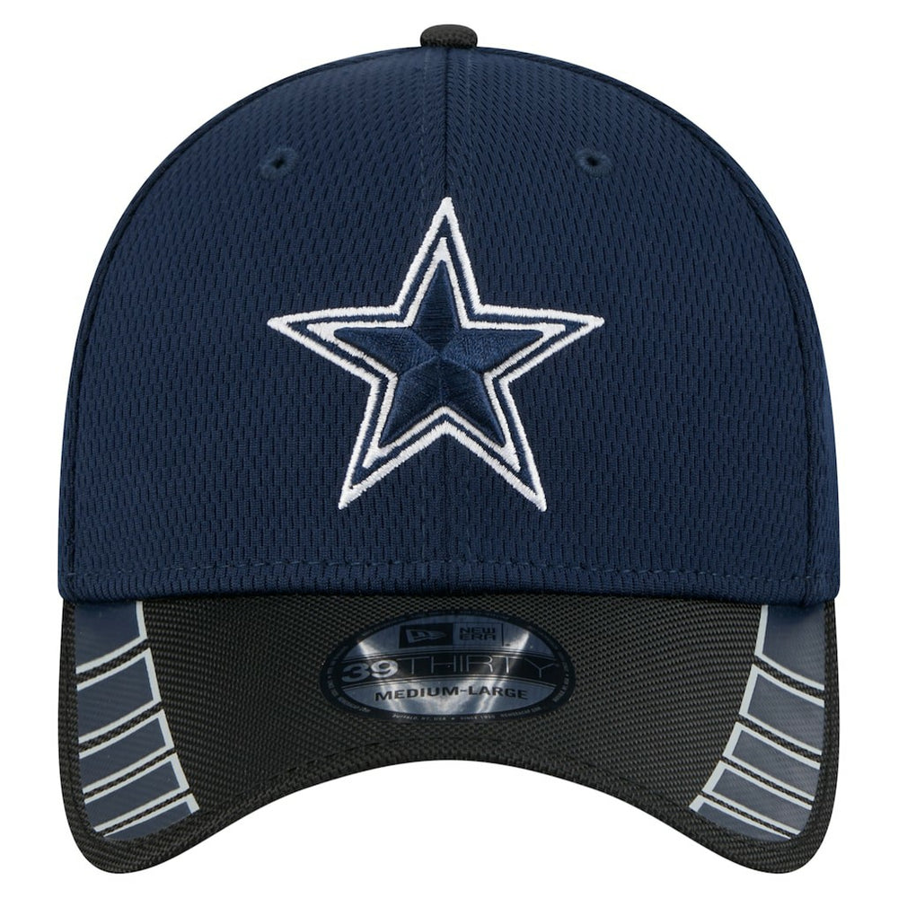 Dallas Cowboys New Era Visor Hit 39THIRTY Flex Hat - Navy/Black Hats