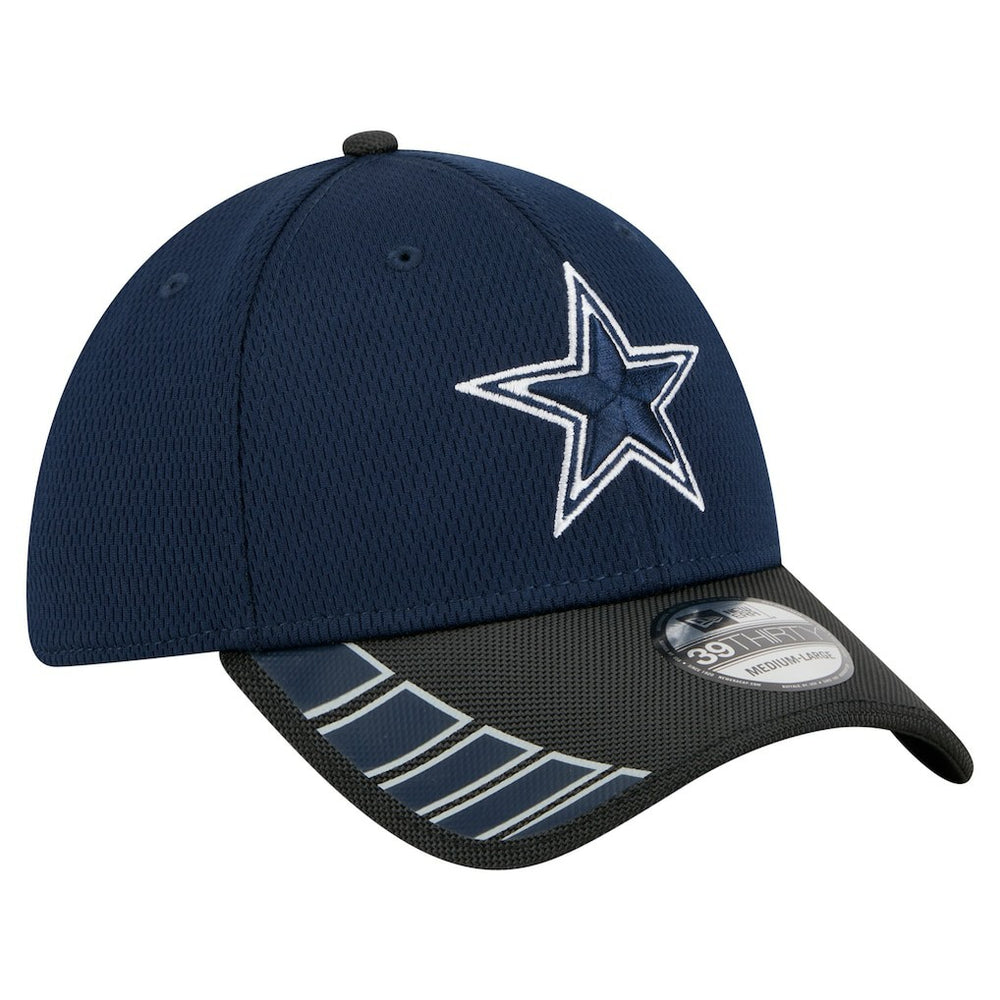 Dallas Cowboys New Era Visor Hit 39THIRTY Flex Hat - Navy/Black Hats
