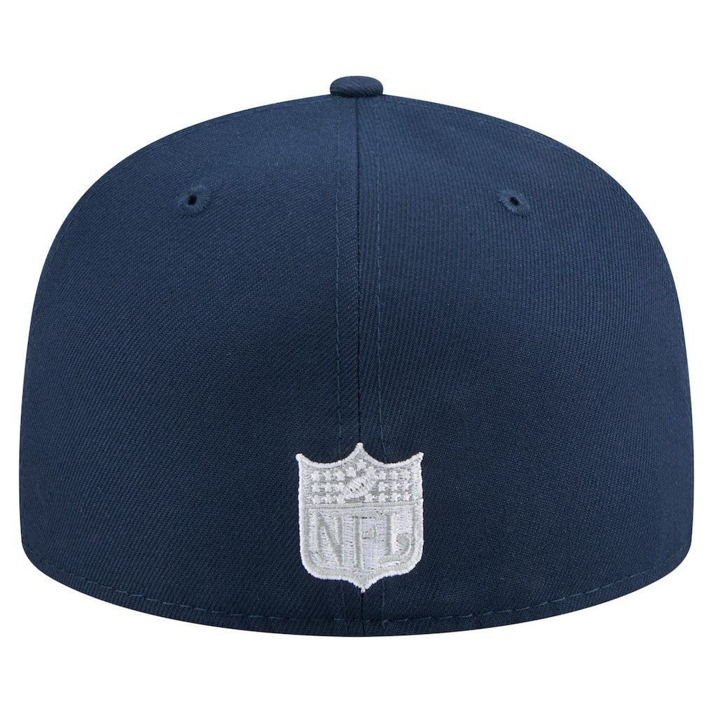 Dallas Cowboys New Era Throwback Oversized 59FIFTY Fitted Hat - Navy Hats