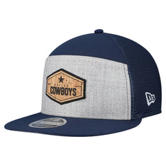 Dallas Cowboys New Era Cork Split Panel 9FIFTY Trucker Snapback Hat - Gray/Navy Hats