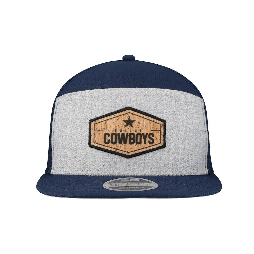 Dallas Cowboys New Era Cork Split Panel 9FIFTY Trucker Snapback Hat - Gray/Navy Hats